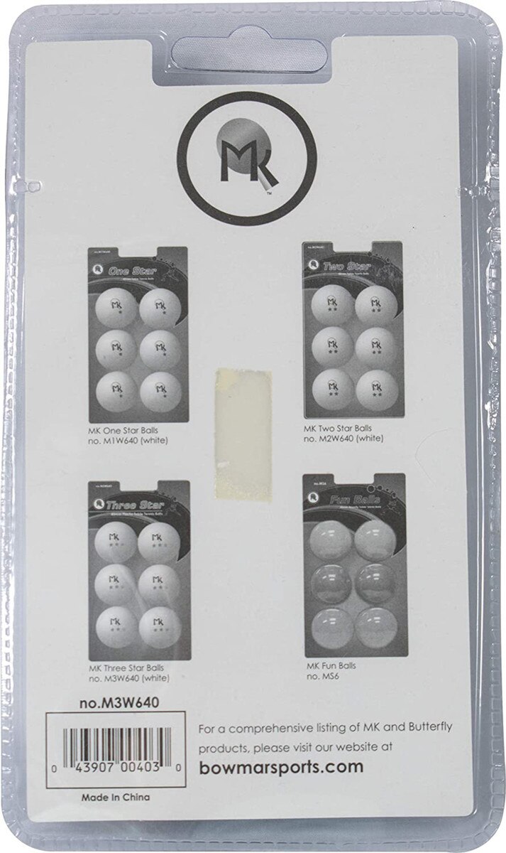 MK Two Star Balls White 6/Clam